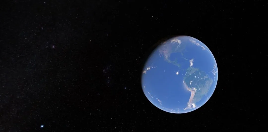 Earth from space — a fixed reference point in an otherwise relative world