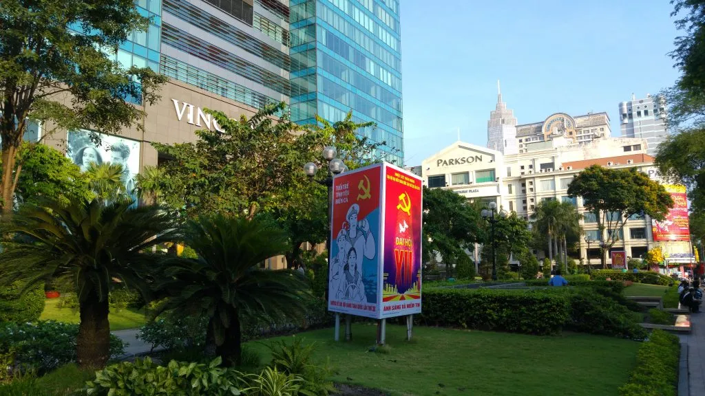 Urban view of Ho Chi Minh City during the short visit